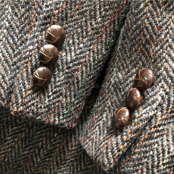 Vintage Harris Tweed Blazer Jacket Hand Woven in Scotland - Picture 10 of 13